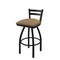 Holland Bar Stool Co 25" Low Back Swivel Counter Stool, Black Wrinkle, Canter Sand Seat 41125BW013 - alternate 1